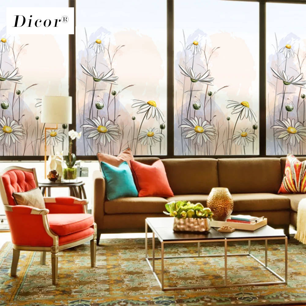 Флористы дендрантема декоративные оконные пленки конфиденциальности наклейки