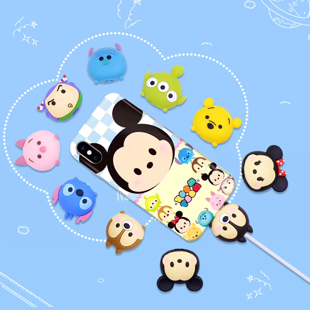 CHIPAL Милая мультяшная защита кабеля в виде животного для iPhone USB кабель передачи