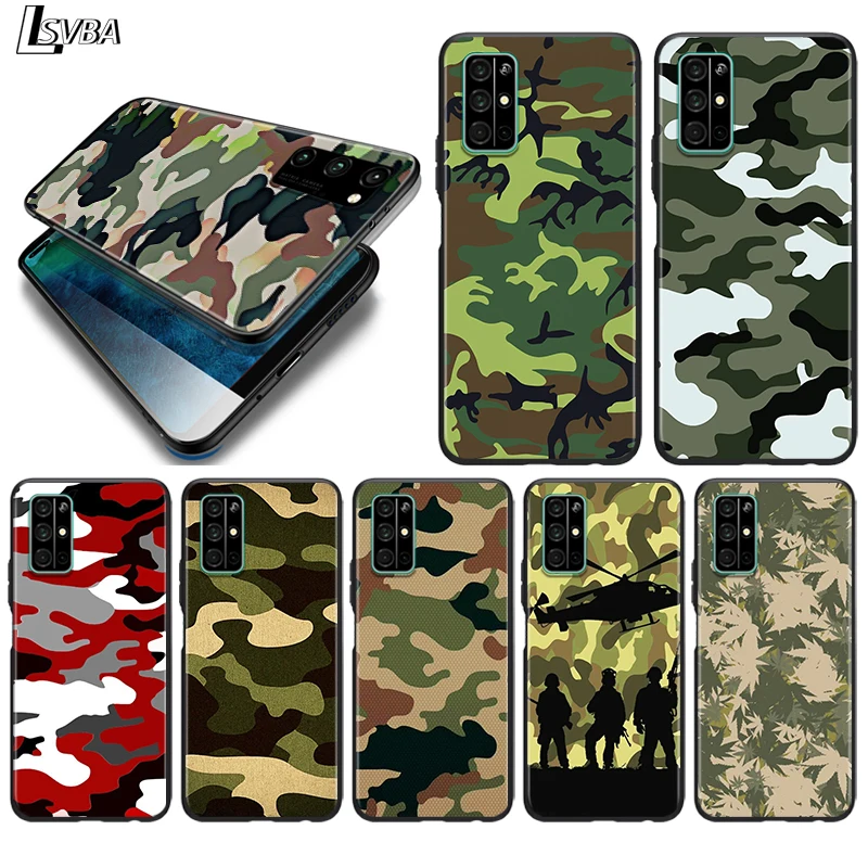 

Silicone Cover Camouflage Pattern for Huawei Honor 30 20S 20 10i 9S 9A 9C 9X 8X 10 9 Lite 8A 7C 7A Pro Phone Case