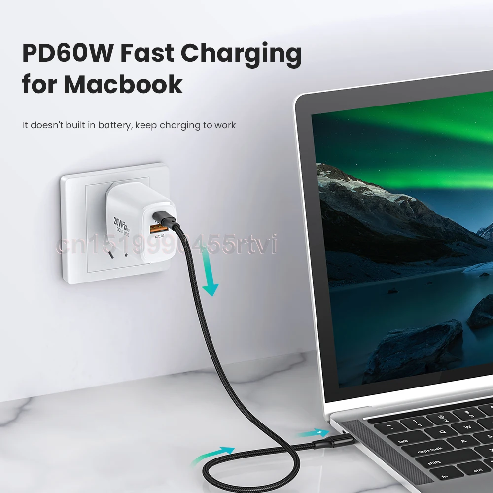 3A PD 60W Super Fast Charge Cable Type C to for Samsung Huawei Xiaomi One Plus Charging Wire Data 1/1.5/2m | Мобильные телефоны и
