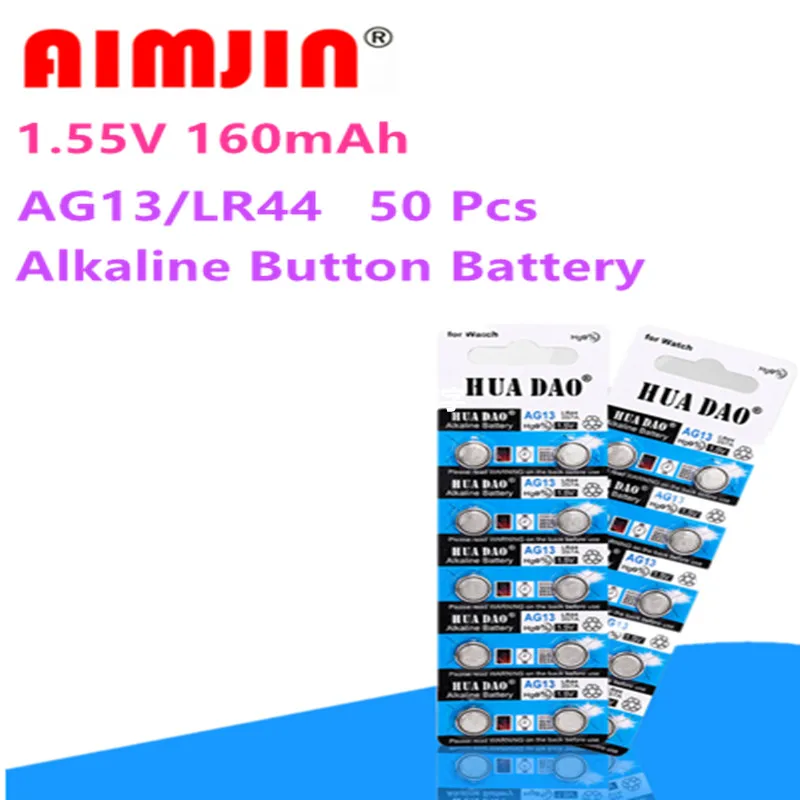 

Щелочные кнопки LR44 AG13 lr1154 1,55 мАч, 50 шт., 160 в, аккумулятор кнопочного типа для автомобильных ключей, калькуляторов, слуховых аппаратов, беспла...