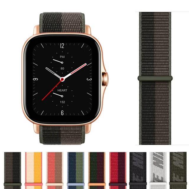 Ремешок нейлоновый для Amazfit GTS/2/2e/GTS2 Mini/GTR 42 мм/47 мм/GTR2/2e/stratos 2/3 20 мм/22 мм | Наручные