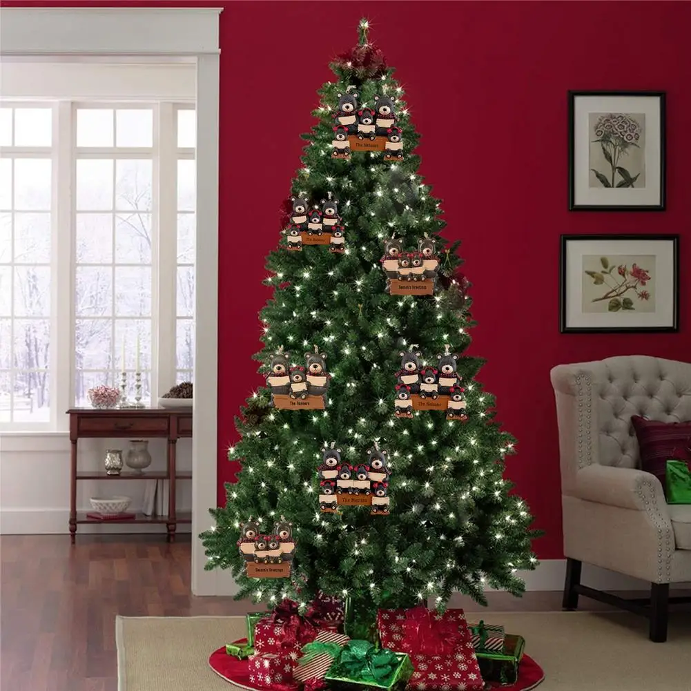 Подвеска на рождественскую елку сделай сам с именем медведя подвеска Новогоднее