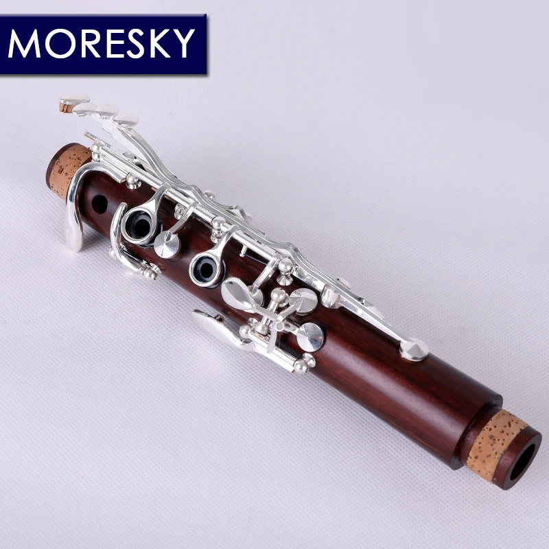 

MORESKY Red Wood Professional Clarinet Falling Tune B, Rosewood Mahogany bB Clarinet Silvering keys Solid wood M12