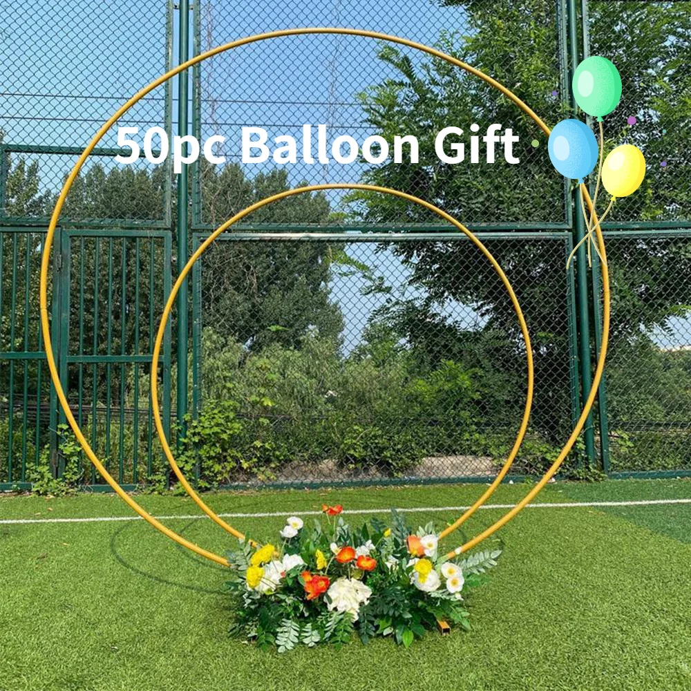 

АРКА Свадебная круглая искусственная металлическая Арка украшение свадебная АРКА сценический фон Декор на день рождения 50 шт. воздушный ша...