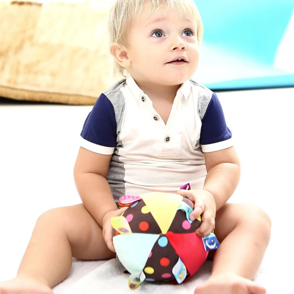 

Baby Toys 0-12 Months Children's Ring Bell Ball Baby Cloth Music Mobile Learning Toy Plush Educational Hand Grasp Rattle Ball