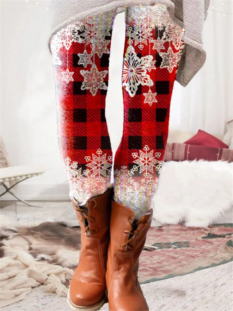 

Women's Print Bottomed Christmas Boots And Pants Leggings