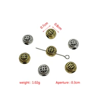 junkang zinc alloy amulet chinese knot wheel spacer bead diy bracelet necklace jewelry connector making supplies accessories