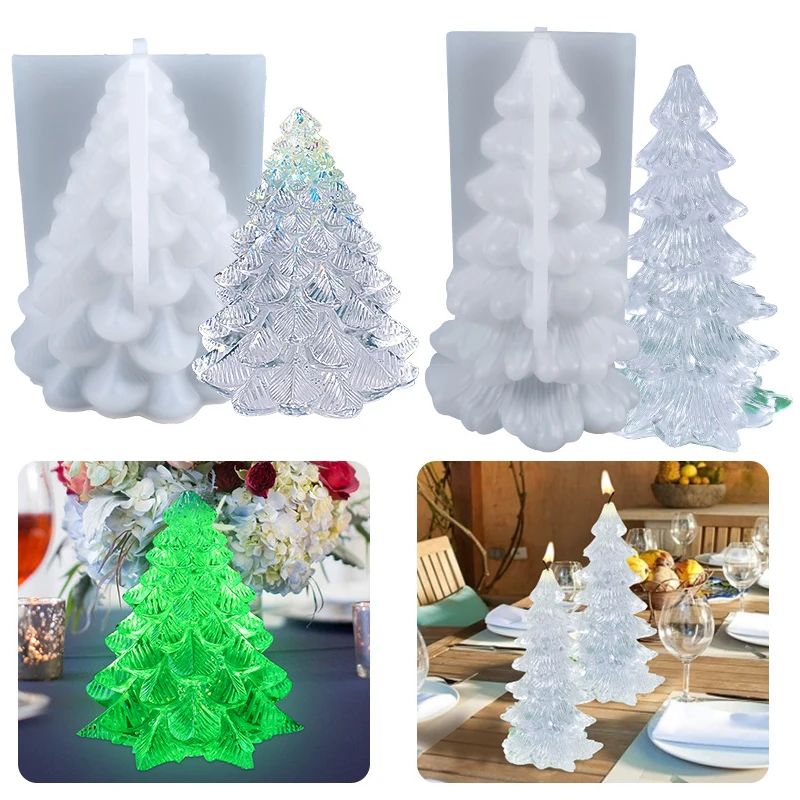 

3D Christmas Tree Silicone Mold Resin UV Epoxy Mold DIY Resin Crafts Handmade Xmax Gift Decoration Home Decor Casting Mould