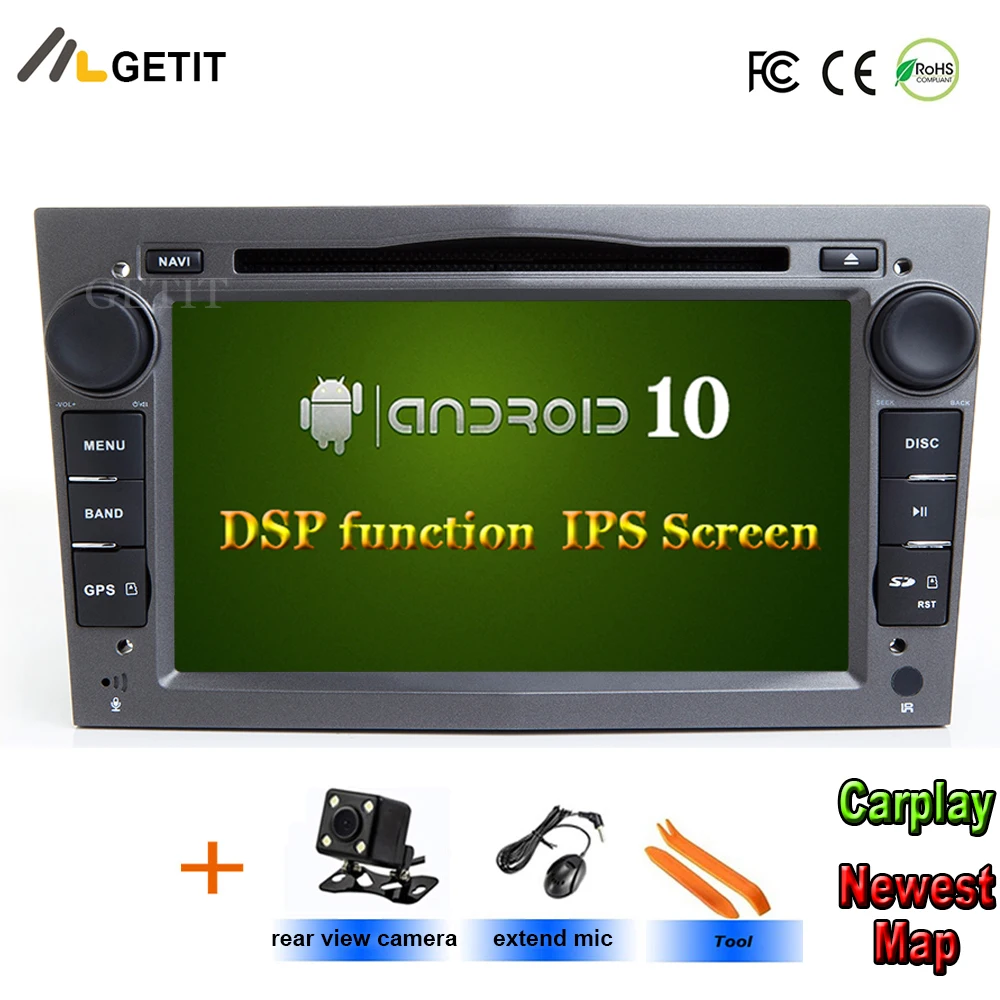 Автомагнитола 2 DIN на Android 10 для opel Vauxhall Astra H G J Vectra Antara Zafira Corsa Vivaro Meriva Veda DVD плеер