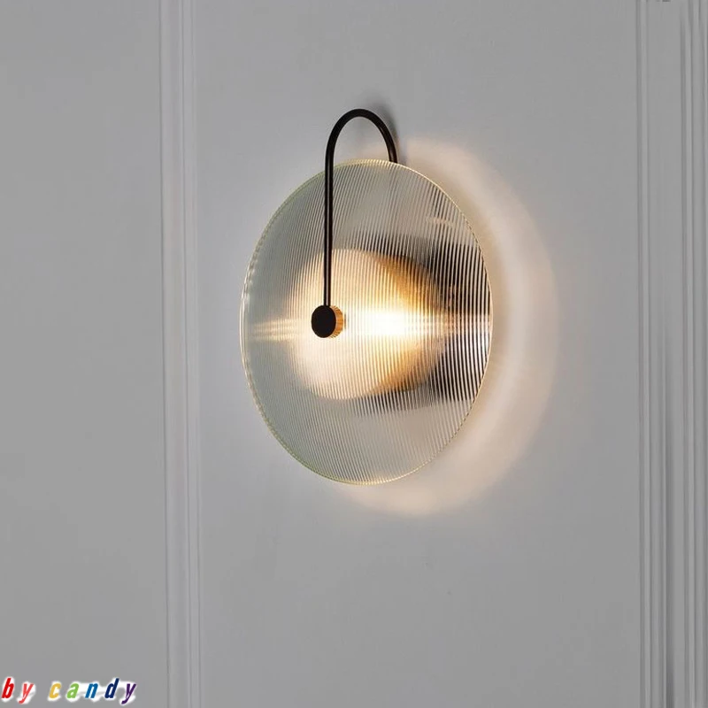 Настенные светильники с высоким коэффициентом пропускания круглые стеклянные