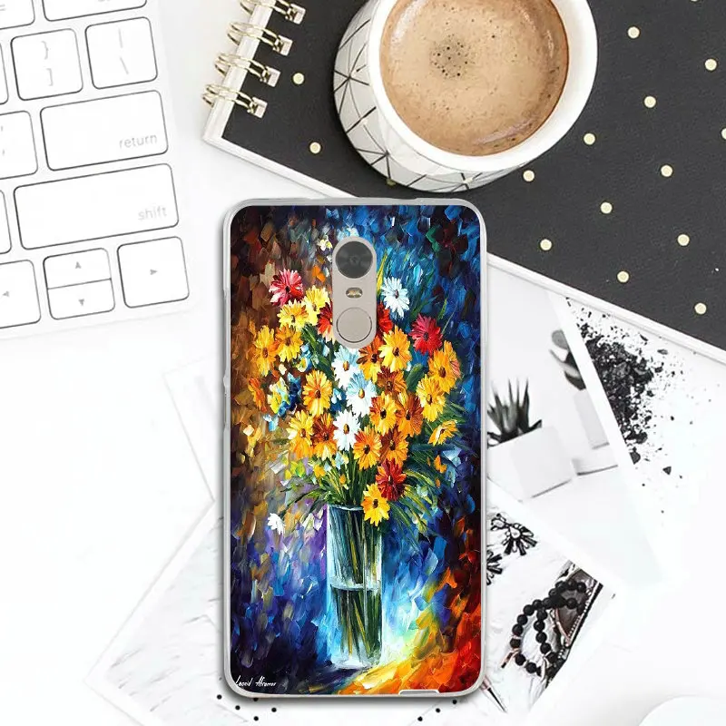 Van Gogh Starry Flower Oil Painting Soft TPU Silicone Cell Phone Case for Xiaomi Redmi Note 2 3 3S 4 4A 4X 5A 5 Pro Plus Shell | Мобильные