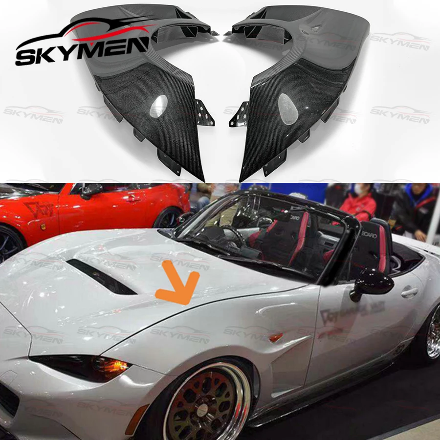 Переднее Вентиляционное крыло для MX5 Miata ND GV стильные углеродное волокно стекло