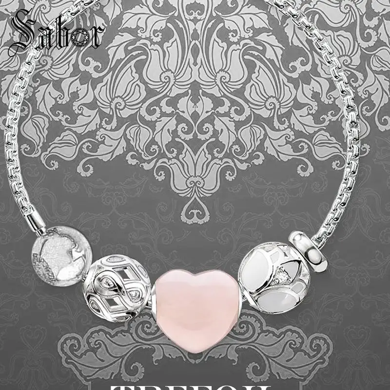 Ювелирные изделия браслет звено цепь сердце Лотос Карма с серебряной цепочкой 2020