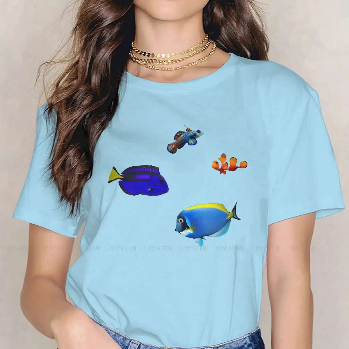 

Уникальная футболка Fish для девочек, детская футболка Kaijuu No Kodomo, аниме фильм, хип-хоп, идея подарка, футболка, горячая распродажа