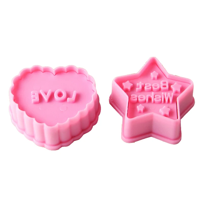 

Нож для печенья в виде звезды и сердца, пластиковый нож для печенья, кухонные инструменты для выпечки фруктов и тортов, форма для тиснения