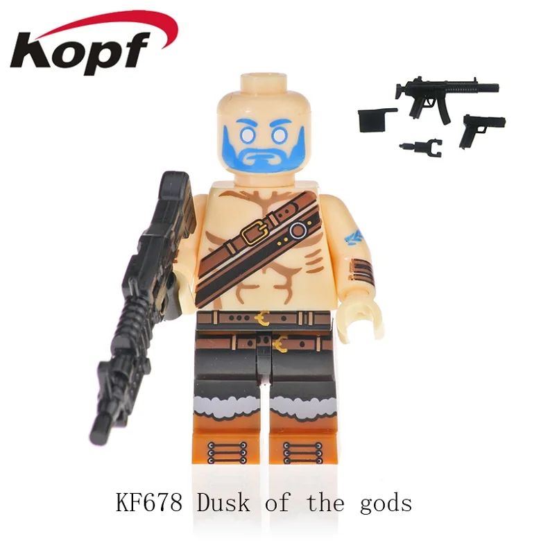 KF678 Without Box Одиночная строительных блоков с металлическим оружейным стрелком игра небо лиса выгорание Белый Костюм Фигурки для детей Коллекция игрушек KF671 - Color: KF678 Without Box