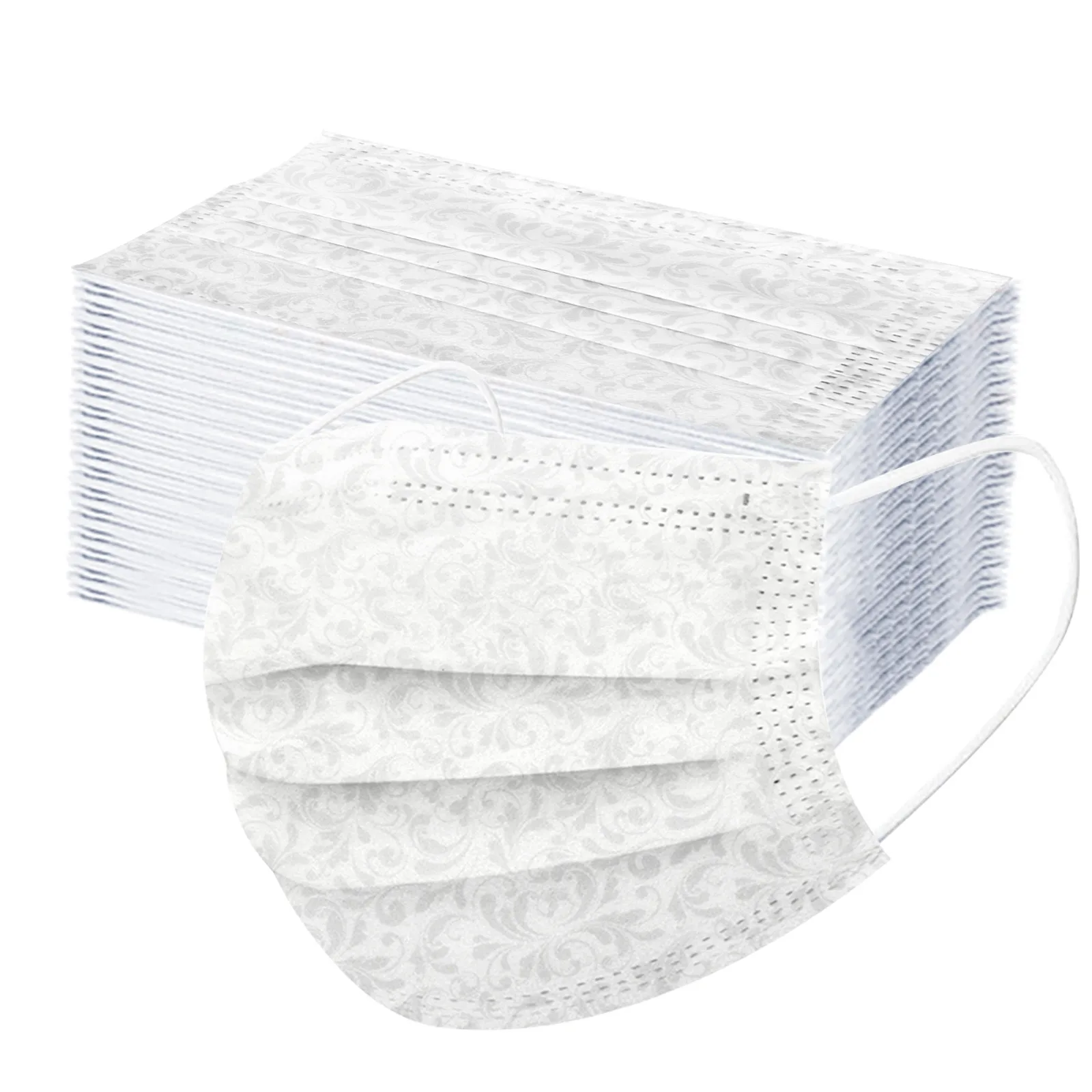 

Mascarillas Unisex Facial Protection 50PCS Adult's Spunlace Non-reusable Breathable Printed Mask Shield Masque