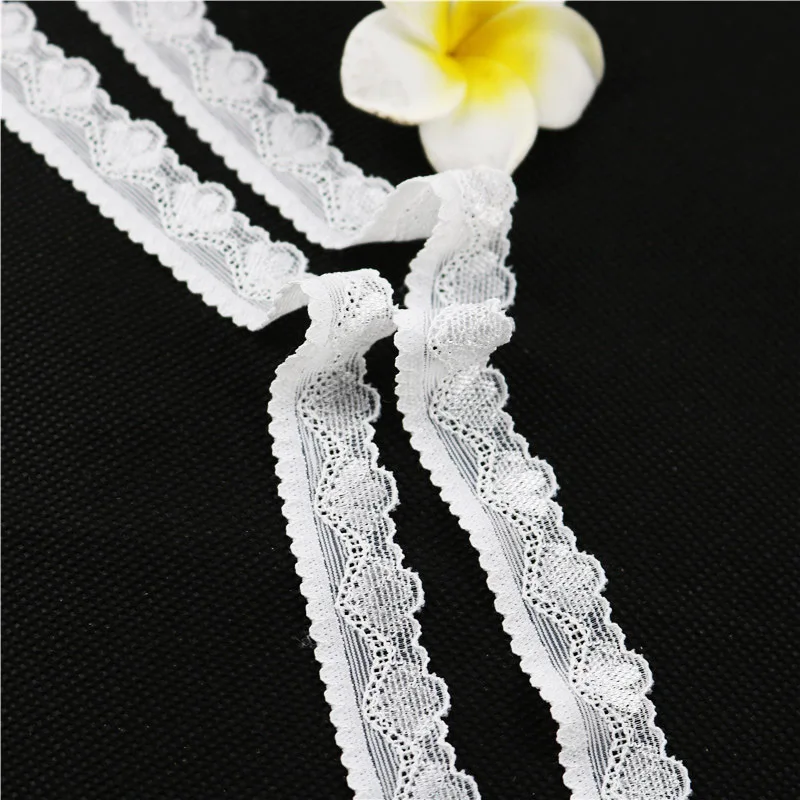 Кружевные кружевные ленты с отделкой 18 мм 5 ярдов свадебное украшение ручной