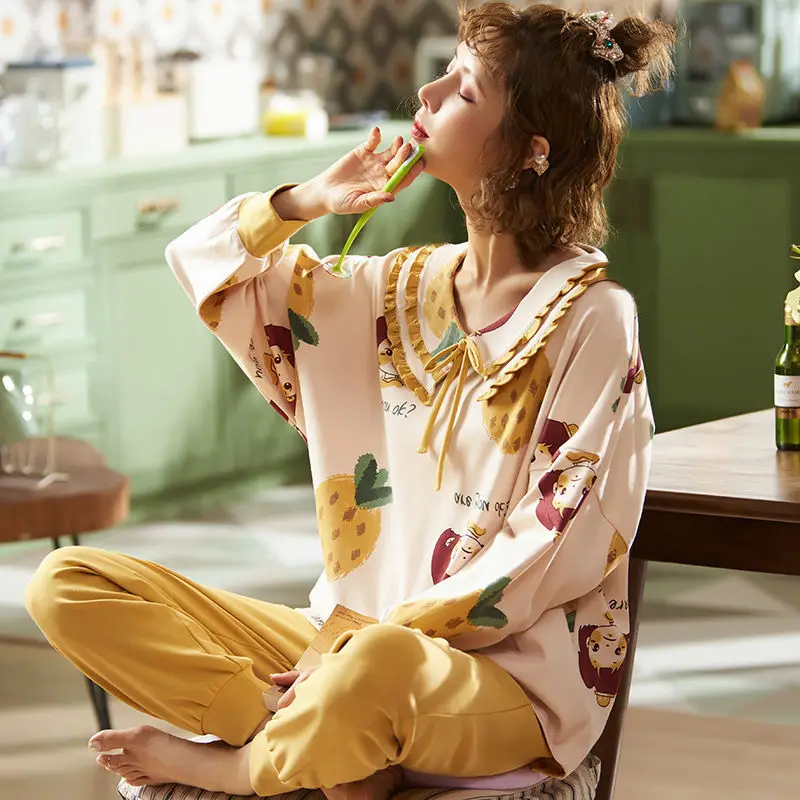 Пижамный комплект Женский в японском стиле с принтом героев мультфильмов |