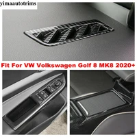 window lift button steering wheel air ac vent decor cover trim for vw volkswagen golf 8 mk8 2020 2022 carbon fiber accessories