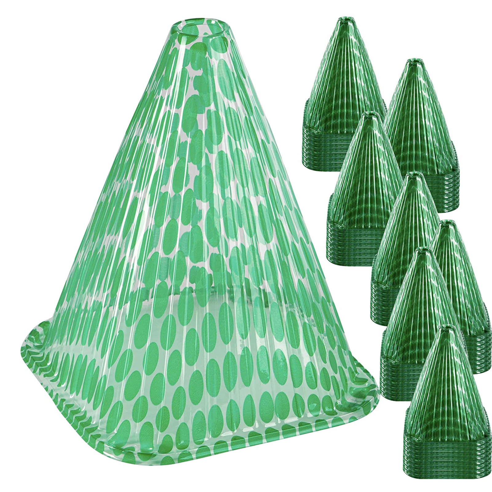 

100 Pack PVC Plant Hat Set Plant Protection Against Weather And Animals Mini Greenhouse Sun Plants Hood Hat Plant Protect Cover