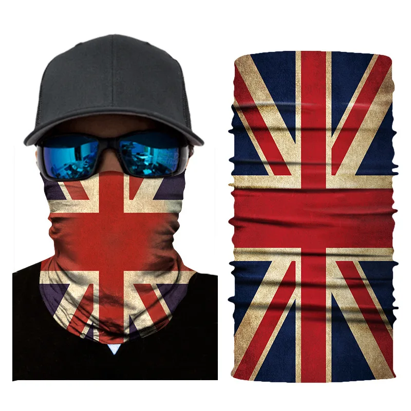 

3D National Flag Print Tube Scarf Men Neck Gaiter Women Bandana Mascarillas Buffs Head Face Shield Outdoor Balaclava Headwear