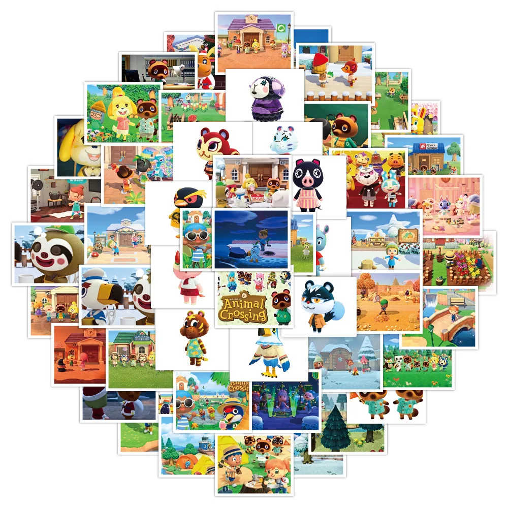 

10/30/50PCS Anime Animal Crossing Club Personality Graffiti DIY Mobile Phone, Toy Box Sticker Wholesale