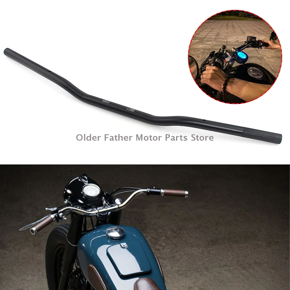 

Универсальный черный алюминиевый руль 7/8 дюйма 22 мм для Honda, Yamaha, Suzuki, Kawasaki, Triumph