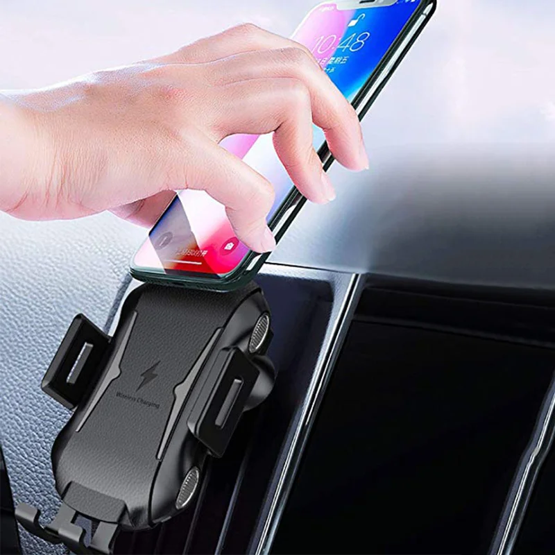 Беспроводное Автомобильное зарядное устройство для samsung Galaxy Note 10 Plus iPhone 11 Pro X XS Max XR вентиляционное отверстие Авто зажимной держатель для быстрой зарядки
