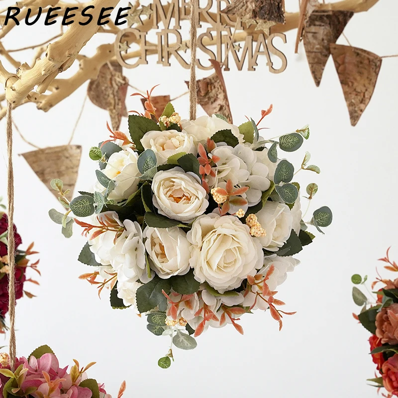 

Artificial flowers diameter 20cm hydrangea peony flower ball creative wedding indoor shopping mall display sky ceiling layout