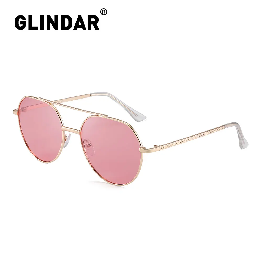 c4 gold pink Поляризационные солнцезащитные очки для мужчин и женщин, круглые металлические солнцезащитные очки для вождения, рыбалки, солнцезащитные очки lentes de sol - Цвет линз: c4 gold pink