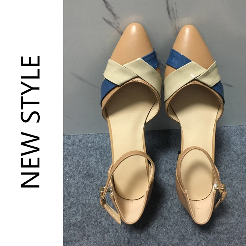 2020 женская обувь на высоком каблуке искусственная овечья кожа мягкий ремешок