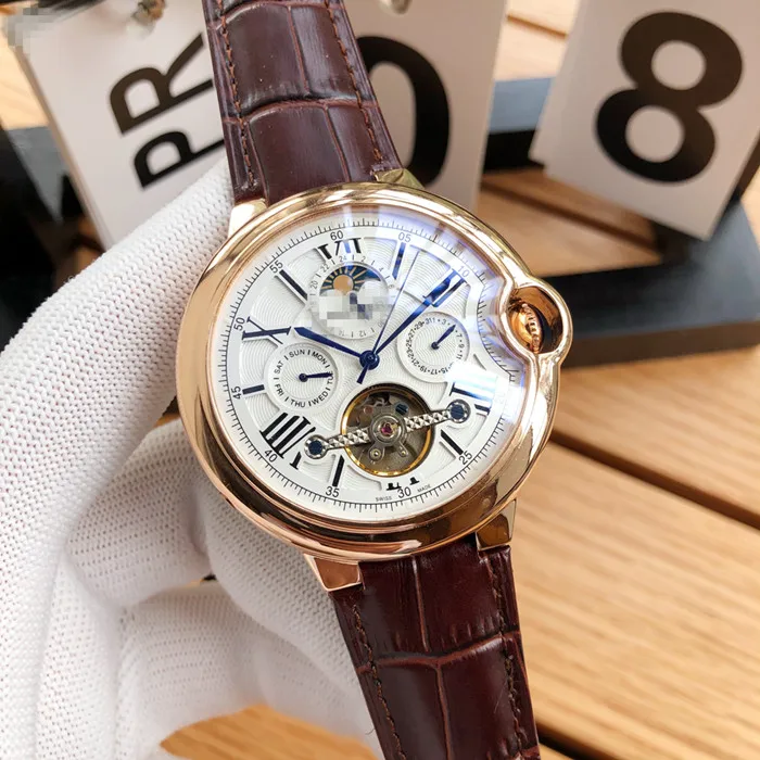 Mens Watches Top Luxury Brand Automatic Mechanical Watch Men Full Steel Business Waterproof Sport Watches Movement Retro Royal - Цвет: Белый