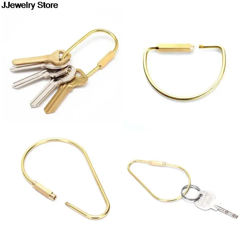 1 шт. латунный брелок с Замком D золотистого цвета для кемпинга аксессуары |