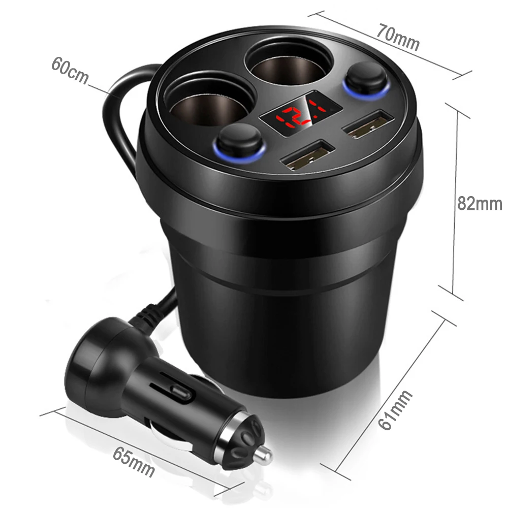 5V 3.1A автомобиля Зарядное устройство быстрое зарядное с двумя портами USB