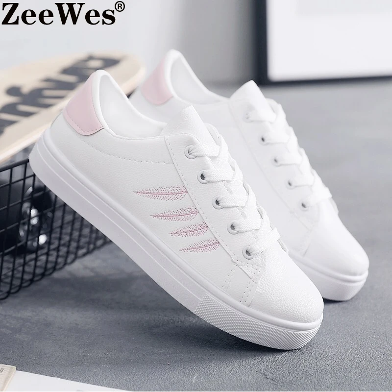 Кроссовки женские на плоской подошве Вулканизированная подошва повседневная