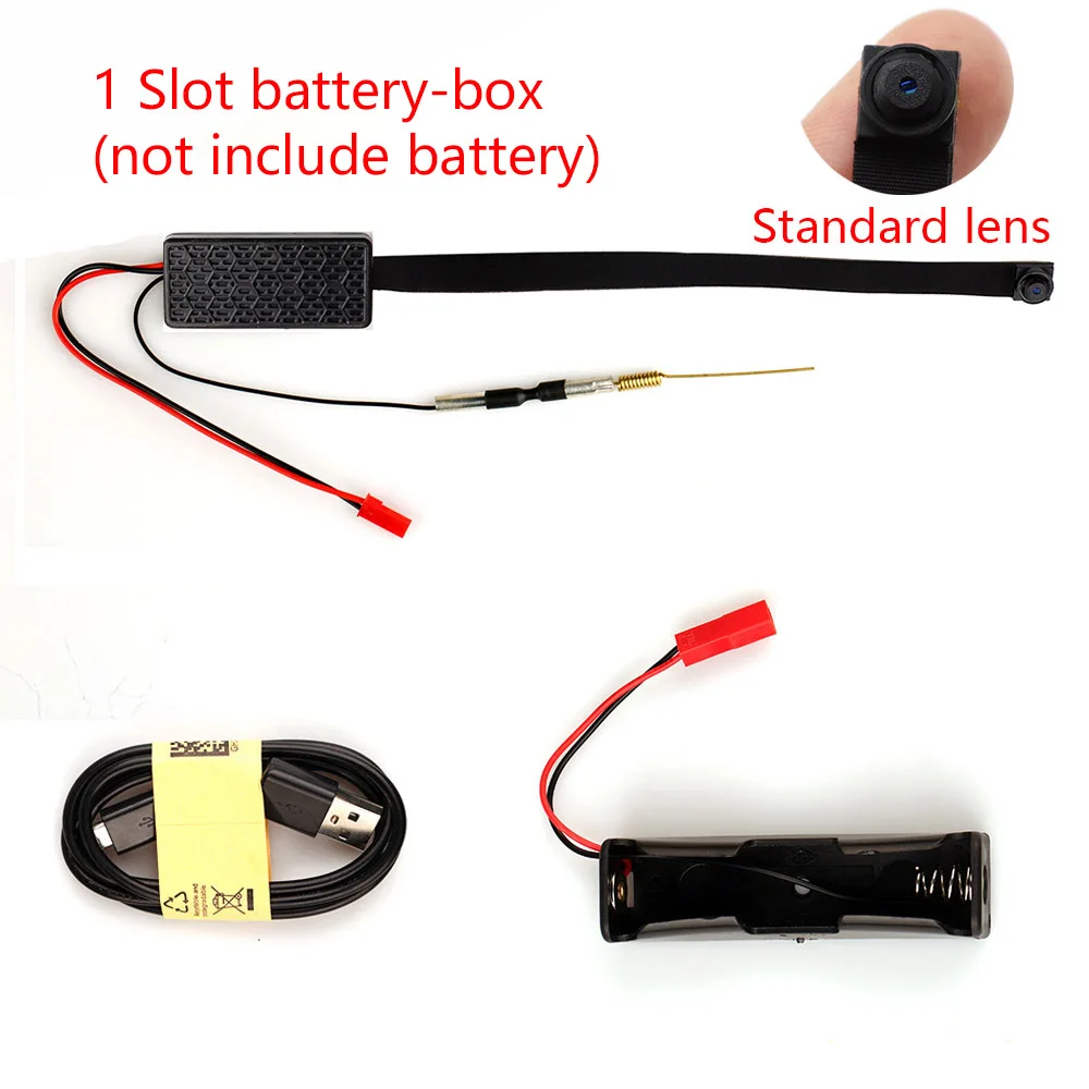 1 Slot battery box Wifi сетевая камера Веб-камера IP P2P HD 1080P мини-камера DIY беспроводная камера модуль с активированным движением DV видеокамера маленькая - Цвет: 1 Slot battery box