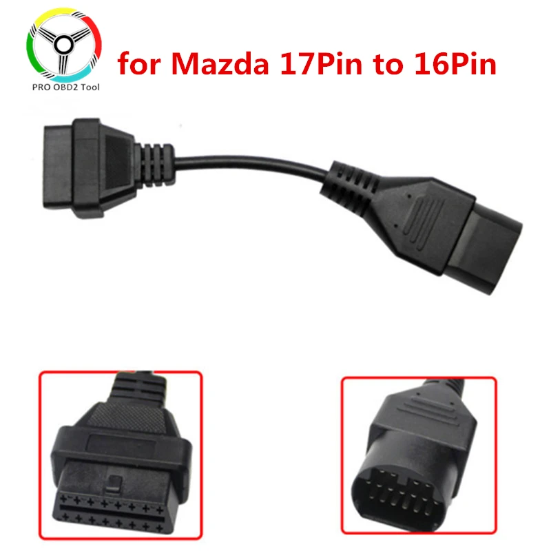 Недавно для Mazda 17Pin 16Pin OBD 2 OBD2 кабель диагностический Соединительный адаптер 17 Pin