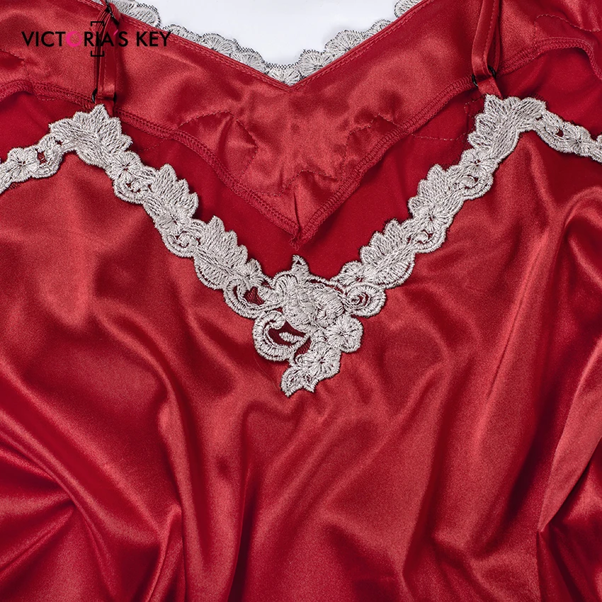 Женская сексуальная одежда для сна от Виктории красный цвет пижамный комплект на