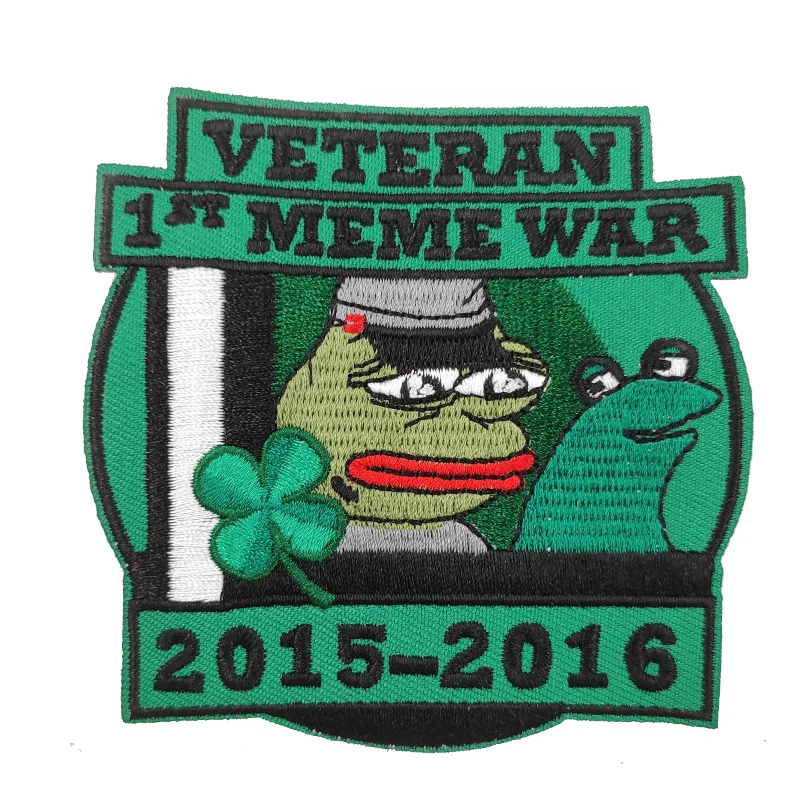 3 5 дюймов Pepe Veteran of First Meme War пластырь лягушонок Пепе Shadilay 4chan вышитая железная