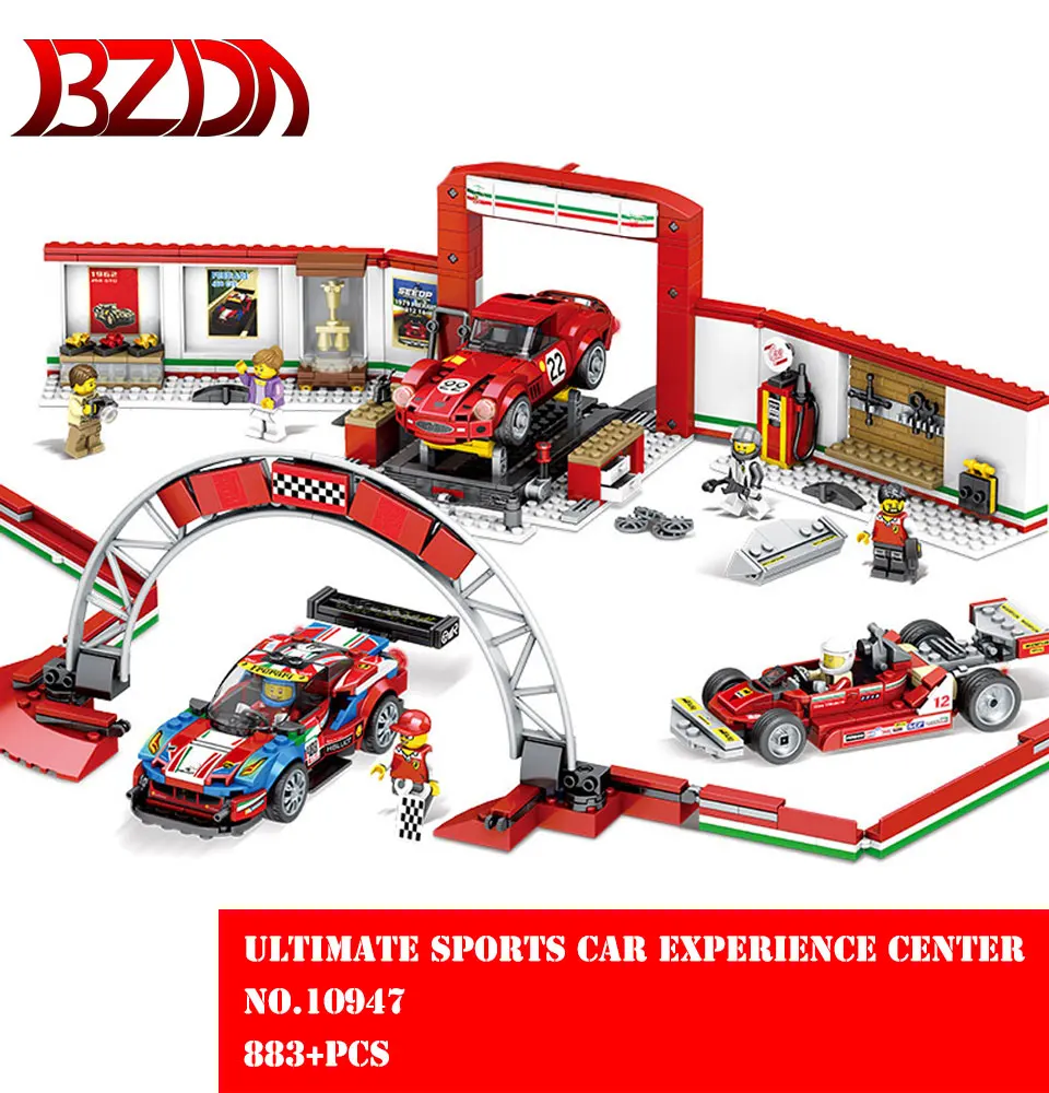 Конструктор BZDA Ferrari Ultimate гараж 883 деталей Гоночная машина легендарная техника