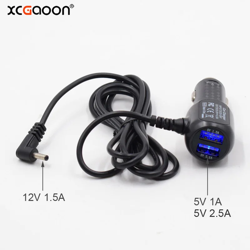 XCGaoon 1 5 метр 12V 1.5A Диаметр 3 мм зарядки Порты и разъёмы с двойной 5V 3.5A зарядных порта