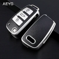 leather style car key case cover shell fob for audi a1 a3 a4 a5 a6 a7 q3 q5 q7 8p 8l b6 b7 c5 c6 4f tt s3 s4 s6 rs accessories