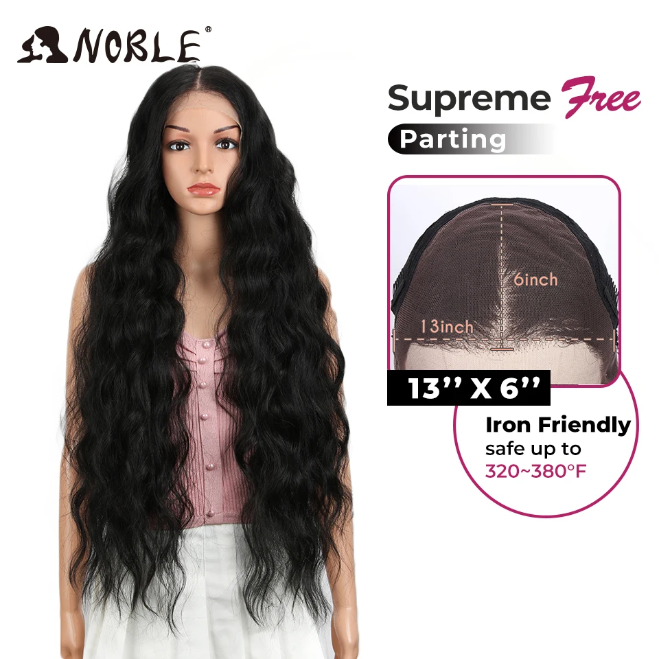 Noble Synthetic Lace Front Wig 36 Inch 13X6 Lace Wig  Ombre Blonde Lace WigsFor Black Women Cosplay Synthetic Lace Front Wig