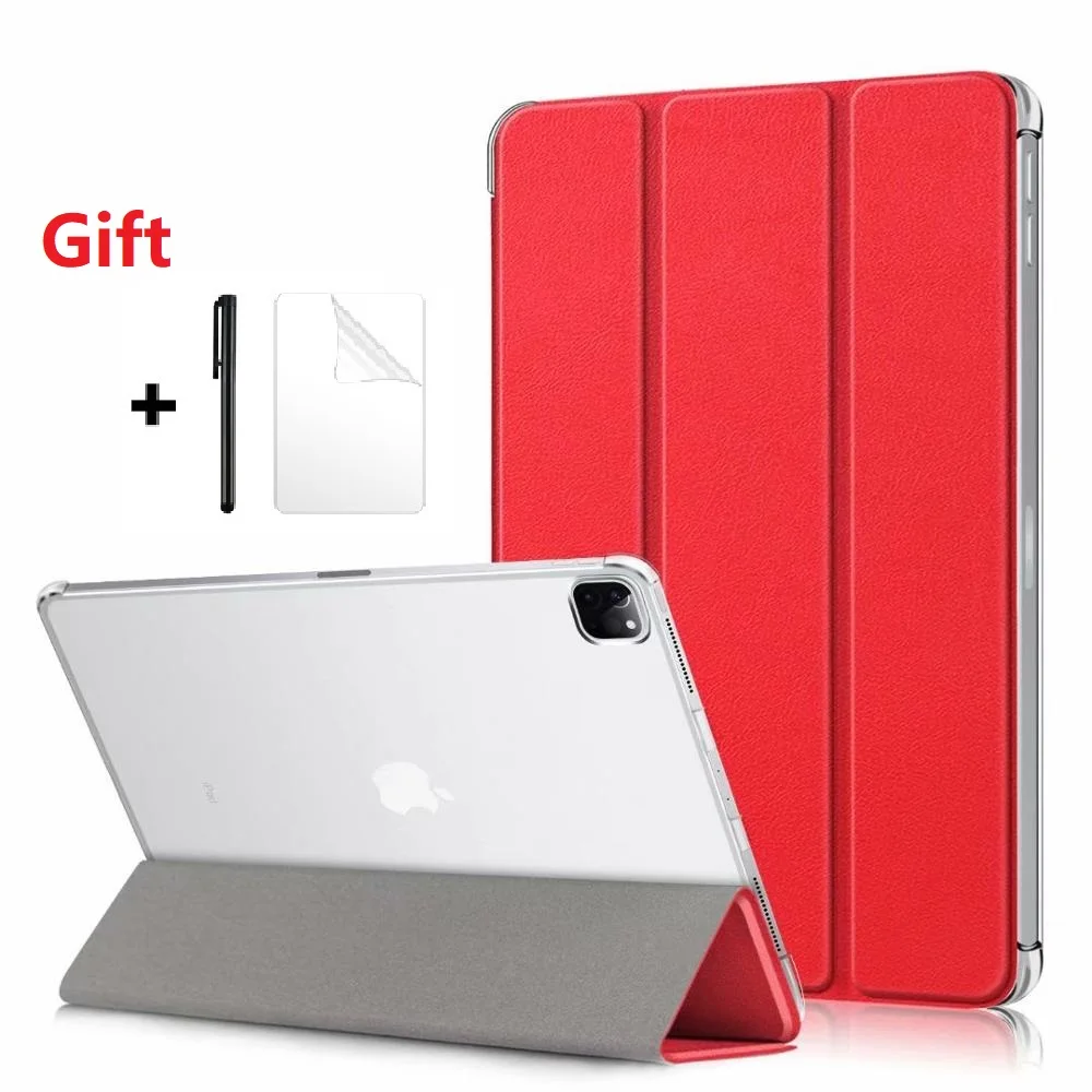 

Чехол для планшета для iPad Pro 12,9 2018 2020, кожаный чехол для Apple iPad pro 12,9 дюймов, силиконовый чехол + пленка + стилус