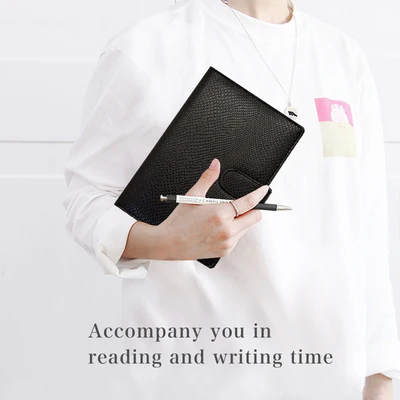 black A6 Папка с кольцевым механизмом с рисунком дракона, спиральная записная книжка для офиса, бизнес-дела, высококачественная, для встреч, 6 отверстий, дневник, модный планировщик, Bujo - Цвет: black A6