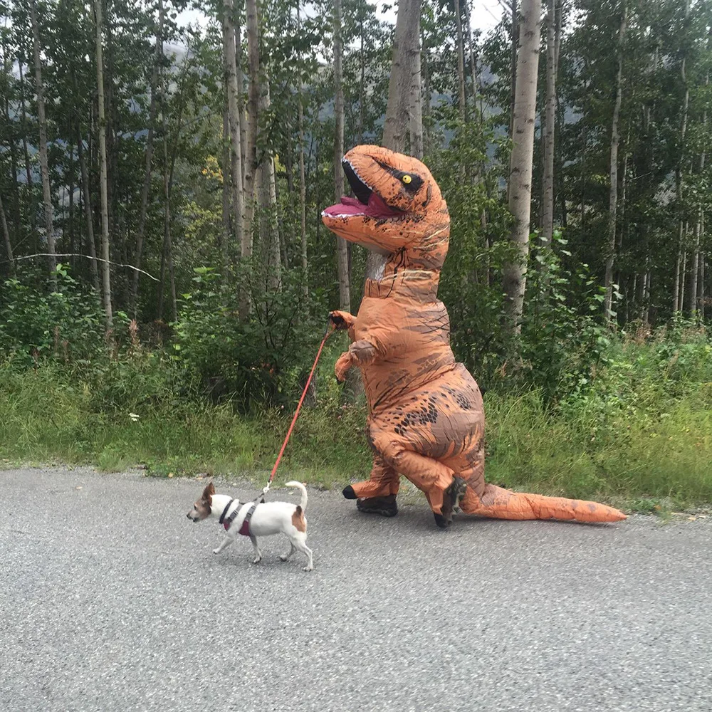 Надувной костюм тирано Рекс косплей-талисман саурио динозавр на Хэллоуин для