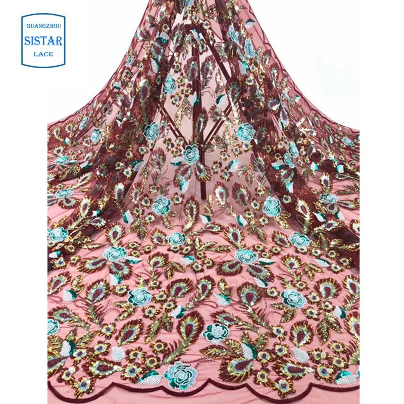 Французская кружевная ткань 2020 последняя африканская с бисером Тюлевая сетчатая