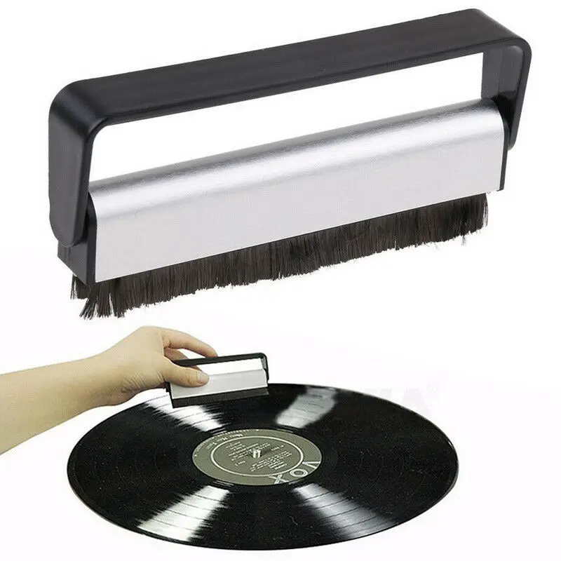 

New Useful Carbon Fiber Record Cleaner Cleaning Brush Vinyl Anti Static Dust Remover Turntable Player Accessory
